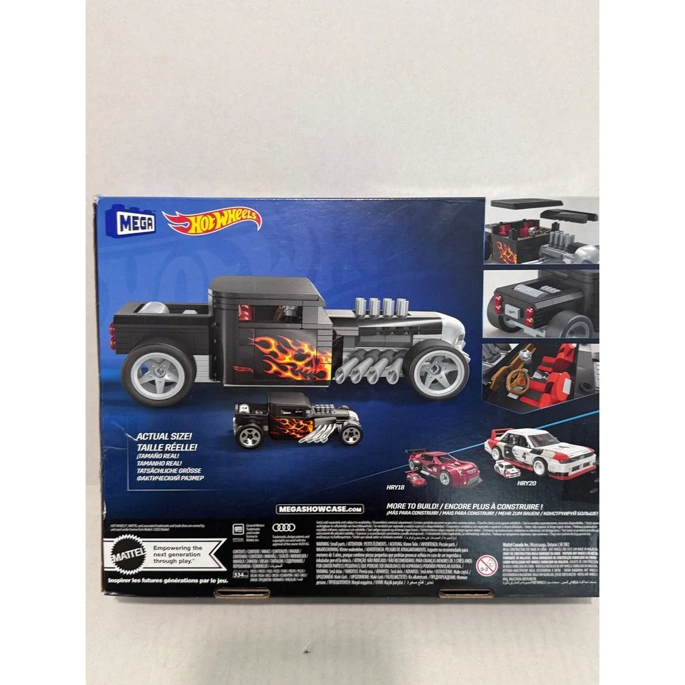 Mega Hot Wheels Bone Shaker Black NIB Building Set Die-Cast Car HRY17